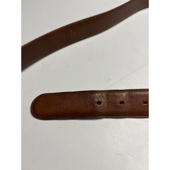 Vintage Coach British Tan Leather Belt 34 Made in the USA - Picture 6 of 16